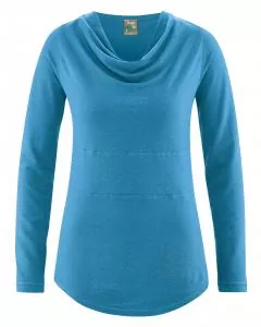 HempAge Hanf Langarm Shirt Rhianna - Farbe atlantic aus Hanf und Bio-Baumwolle