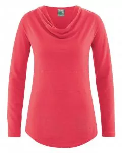 HempAge Hanf Langarm Shirt Rhianna - Farbe tomato aus Hanf und Bio-Baumwolle