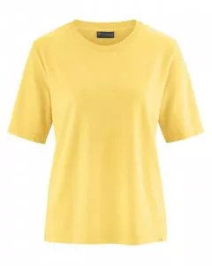 HempAge Hanf T-Shirt - Farbe butter aus Hanf und Bio-Baumwolle