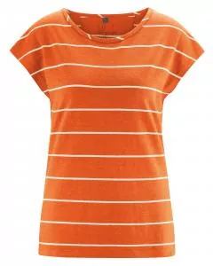 HempAge Hanf T-Shirt Farbe nectarine kombiniert mit highrise Culotte Farbe natur