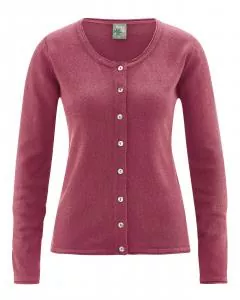 HempAge Hanf Cardigan - Farbe tinto aus Hanf und Bio-Baumwolle