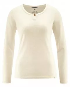 HempAge Hanf Langarm Shirt - Farbe natur aus Hanf und Bio-Baumwolle