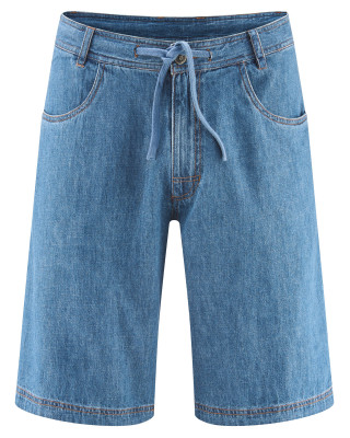 HempAge Hanf Denim Jeans Shorts - Farbe blue aus Hanf und Bio-Baumwolle