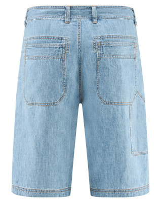 HempAge Hanf Denim Jeans Shorts - Farbe aqua aus Hanf und Bio-Baumwolle