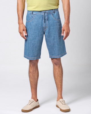 HempAge Hanf Denim Jeans Shorts - Farbe blue aus Hanf und Bio-Baumwolle