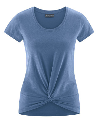 HempAge Hanf Yoga Shirt - Farbe blueberry aus Hanf und Bio-Baumwolle
