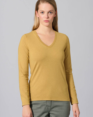 HempAge Hanf Langarm Shirt - Farbe dijon aus Hanf und Bio-Baumwolle