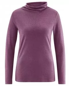 HempAge Hanf Langarmshirt - Farbe purple aus Hanf und Bio-Baumwolle