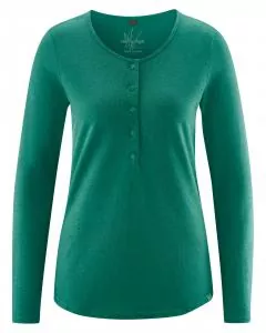 HempAge Hanf Henley - Farbe jungle aus Hanf und Bio-Baumwolle