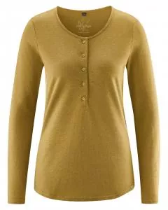 HempAge Hanf Henley - Farbe peanut aus Hanf und Bio-Baumwolle