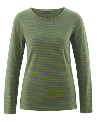 HempAge Hanf Langarmshirt - Farbe dove/pasture aus Hanf und Bio-Baumwolle