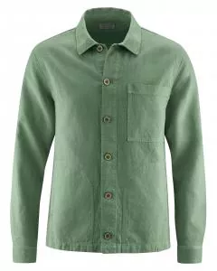 HempAge Hanf Hemdjacke unisex - Farbe herb aus Hanf und Bio-Baumwolle