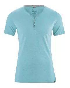 HempAge Hanf T-Shirt Kurt - Farbe turquoise aus Hanf und Bio-Baumwolle