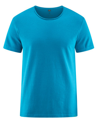 HempAge Hanf T-Shirt - Farbe azure aus Hanf und Bio-Baumwolle