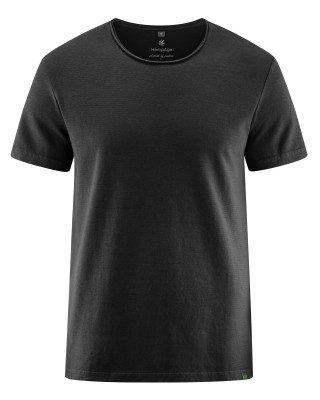 HempAge Hanf T-Shirt - Farbe black aus Hanf und Bio-Baumwolle