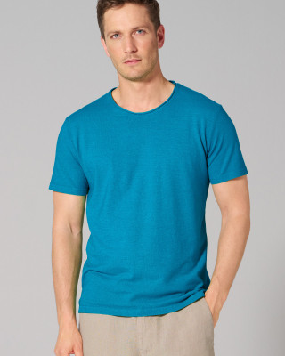 HempAge Hanf T-Shirt - Farbe azure aus Hanf und Bio-Baumwolle