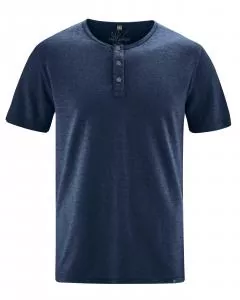 HempAge Hanf Henley - Farbe navy aus Hanf und Bio-Baumwolle