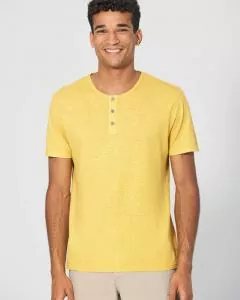 HempAge Hanf Henley - Farbe butter aus Hanf und Bio-Baumwolle