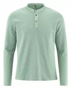 HempAge Hanf Langarm Shirt - Farbe menta aus Hanf und Bio-Baumwolle