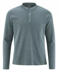 HempAge Hanf Langarm Shirt - Farbe titan aus Hanf und Bio-Baumwolle