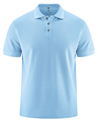 HempAge Hanf Poloshirt - Farbe glacier aus Hanf und Bio-Baumwolle
