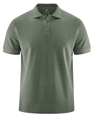 HempAge Hanf Poloshirt - Farbe moss aus Hanf und Bio-Baumwolle