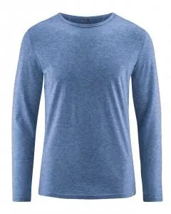 HempAge Hanf Langarmshirt - Farbe blueberry aus Bio-Baumwolle und Hanf