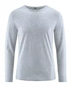 HempAge Hanf Langarmshirt - Farbe platinum aus Bio-Baumwolle und Hanf