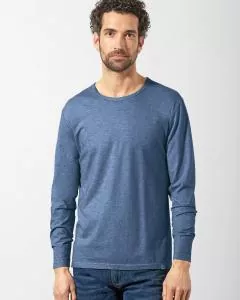 HempAge Hanf Langarmshirt - Farbe blueberry aus Bio-Baumwolle und Hanf