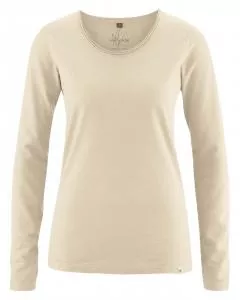 HempAge Hanf Langarm Shirt Lene - Farbe gobi aus Hanf und Bio-Baumwolle