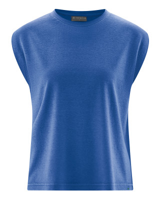 HempAge Hanf Top - Farbe royal aus Hanf und Bio-Baumwolle
