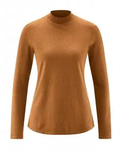 HempAge Hanf Langarmshirt - Farbe almond aus Hanf und Bio-Baumwolle