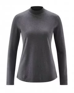 HempAge Hanf Langarmshirt - Farbe anthrazit aus Hanf und Bio-Baumwolle