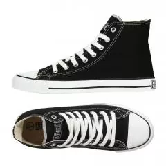 Ethletic Sneaker vegan HiCut Classic - Farbe jet black / white aus Bio-Baumwolle