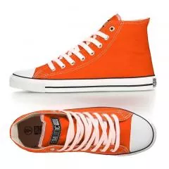 Ethletic Sneaker vegan HiCut Classic - Farbe mandarin / white aus Bio-Baumwolle