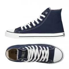 Ethletic Sneaker vegan HiCut Classic - Farbe ocean blue / white aus Bio-Baumwolle