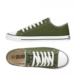 Ethletic Sneaker vegan LoCut Classic - Farbe camping green / white aus Bio-Baumwolle