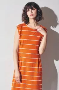HempAge Hanf Kleid - Farbe nectarine aus Hanf und Bio-Baumwolle