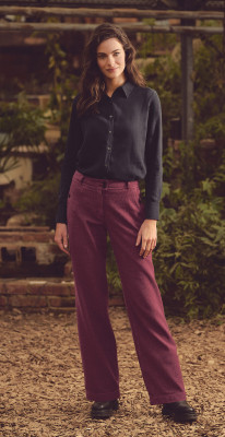 Preview: HempAge Hanf Hose - Farbe wine aus Hanf und Bio-Baumwolle