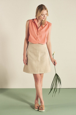 HempAge Hanf Bluse - Farbe peach aus Hanf und Bio-Baumwolle