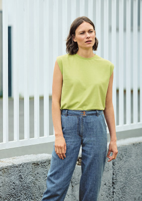 HempAge Hanf Top - Farbe lind aus Hanf und Bio-Baumwolle