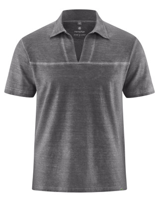 HempAge Hanf T-Shirt - Farbe anthrazit aus Hanf und Bio-Baumwolle