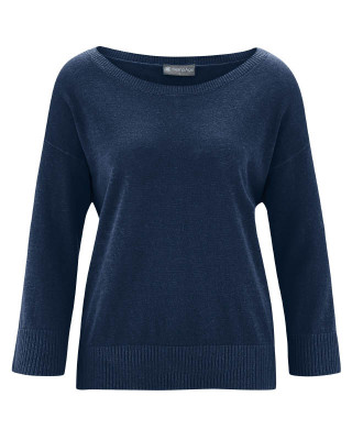 HempAge Hanf Pullover - Farbe navy aus Hanf und Bio-Baumwolle