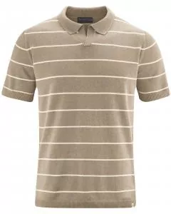 HempAge Hanf Polo Shirt - Farbe grit aus Hanf und Bio-Baumwolle
