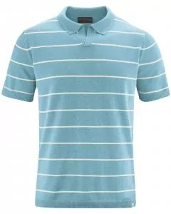 HempAge Hanf Polo Shirt - Farbe wave aus Hanf und Bio-Baumwolle