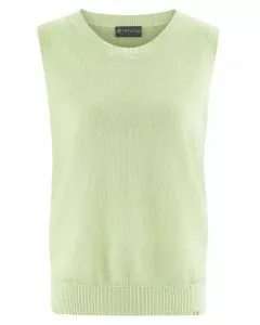 HempAge Hanf Pullunder - Farbe matcha aus Hanf und Bio-Baumwolle