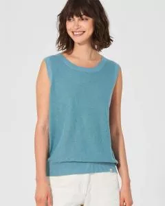 HempAge Hanf Pullunder - Farbe wave aus Hanf und Bio-Baumwolle