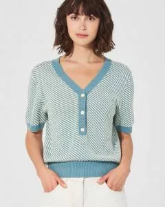 HempAge Hanf Pullover - Farbe wave aus Hanf und Bio-Baumwolle