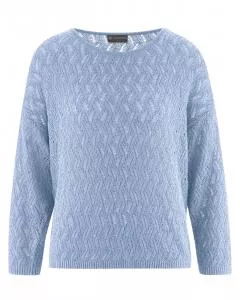 HempAge Hanf Pullover - Farbe water aus Hanf und Bio-Baumwolle