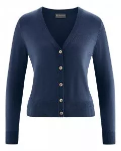 HempAge Hanf Cardigan - Farbe navy aus Hanf und Bio-Baumwolle